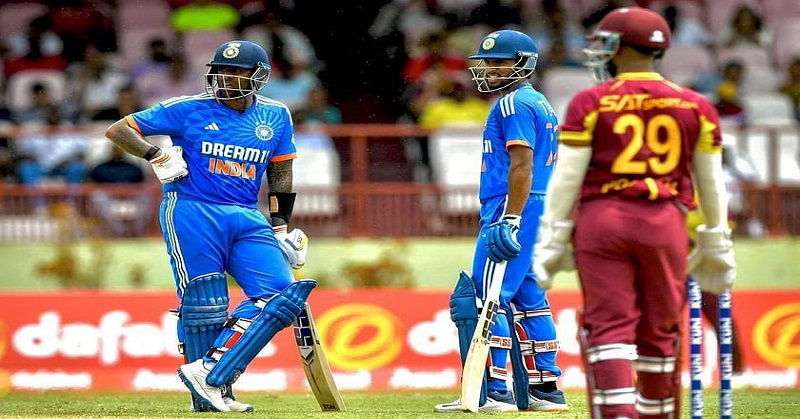 सूर्या और तिलक ने धमाकेदार प्रदर्शन के दम पर ऐसे पलटा मैच और वेस्टइंडीज के जबड़े से छीन लिया जीत