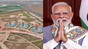 PM Narendra Modi Lucknow Visit: नवाबों के शहर लखनऊ पहुंचे पीएम मोदी, सीएम योगी ने किया जोरदार स्वागत